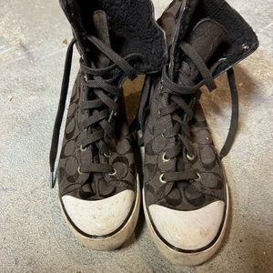 Coach vintage high-top sneakers with insulation